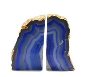 BLUE AGATE BOOKEND