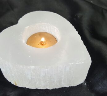 SELENITE HEART C-HOLDER