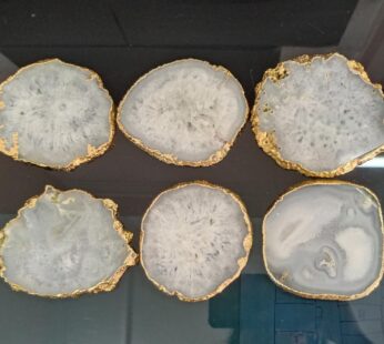 WHITE AGATE COASTER