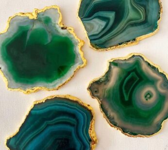 GREEN AGATE COASTER