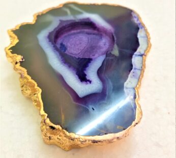 PURPLE AGATE CANDLE HOLDER