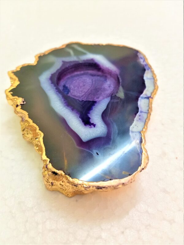 PURPLE AGATE CANDLE HOLDER