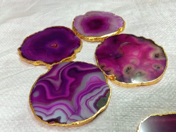 PINK AGATE COASTERS - Image 4