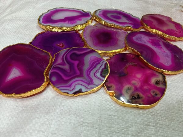 PINK AGATE COASTERS - Image 3