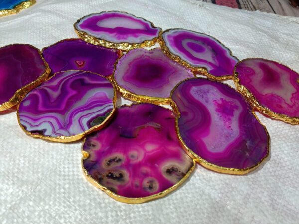 PINK AGATE COASTERS - Image 2