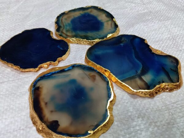 DARK BLUE AGATE COASTER