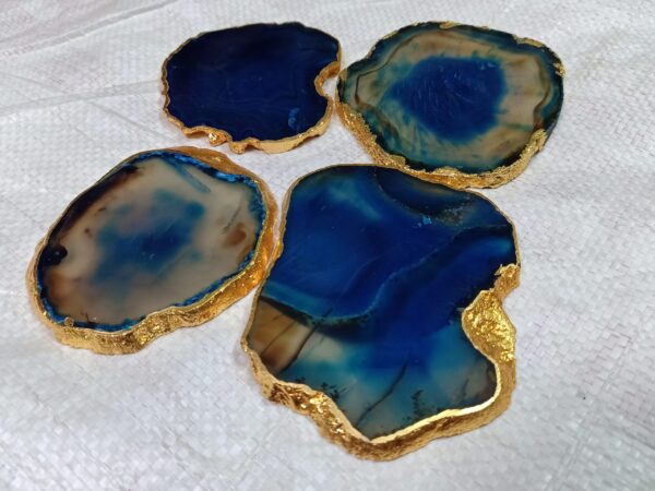 DARK BLUE AGATE COASTER - Image 3