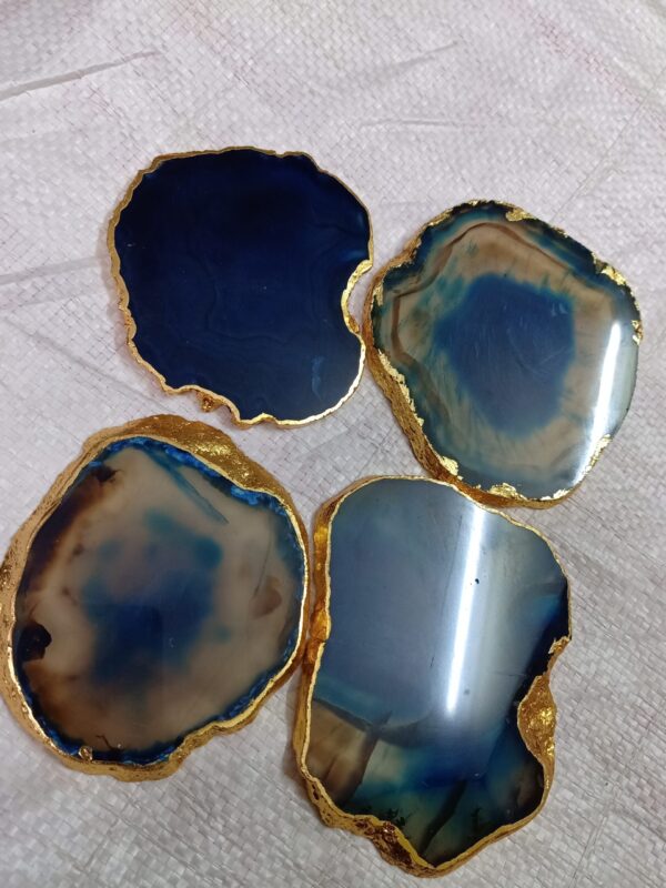 DARK BLUE AGATE COASTER - Image 4