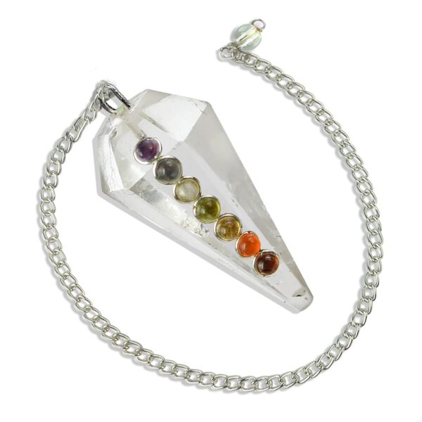 CLEAR QUARTZ 7 BEADS PENDULUM - Image 2