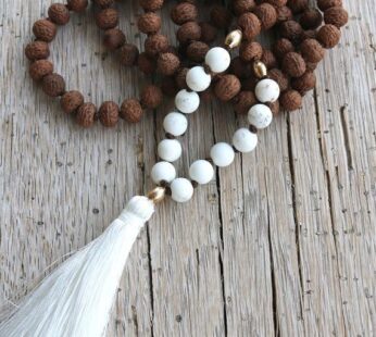 RUDHRAKSH AND HOWLITE BEADS (MALA)