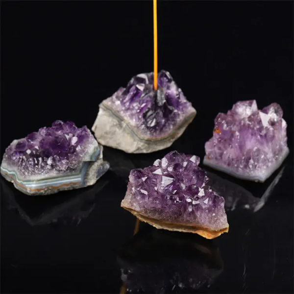 AMETHYST CLUSTER INSENCE HOLDER - Image 3