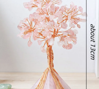 ROSE QUARTZ TREE PYRAMID BASE